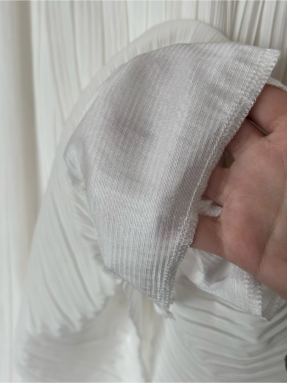 White pleated ruffle skirt lines elastic waist sz 6 - Picture 4 of 9